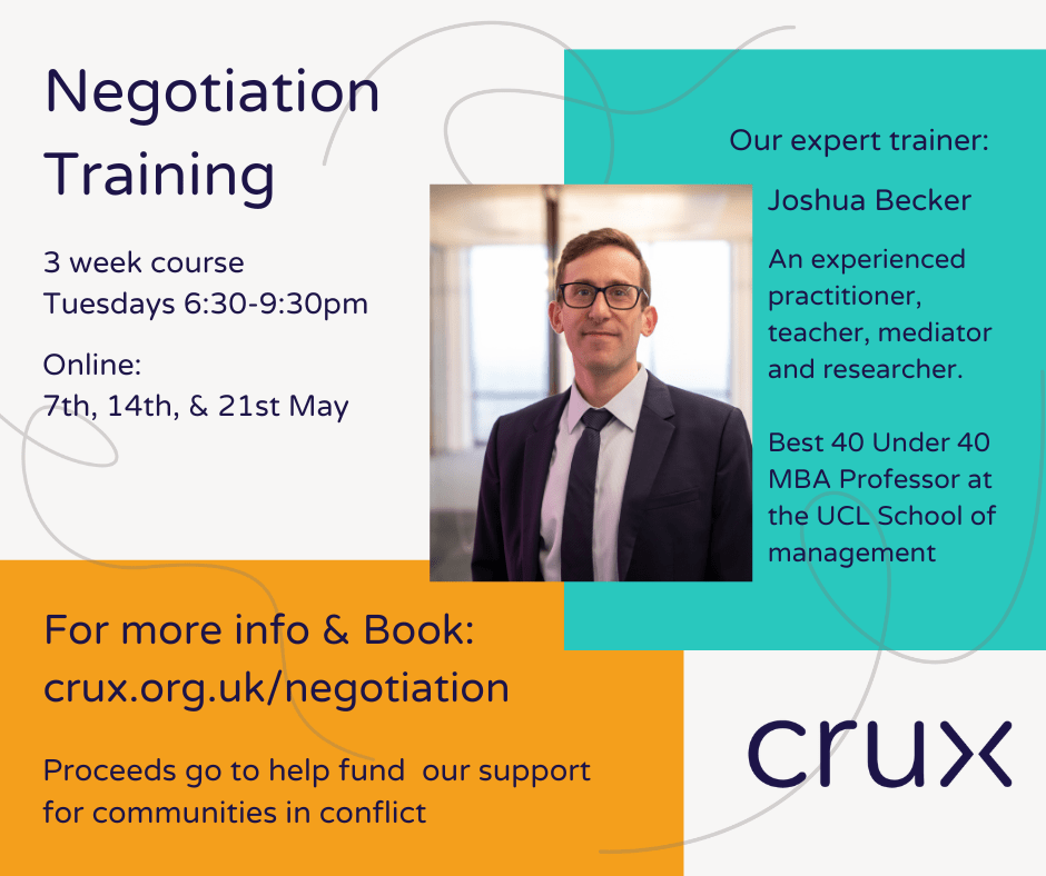 Negotiation training details with picture of Joshua Becker